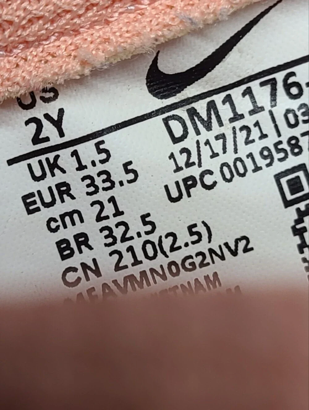 Nike Air Max Interlock Lite SE 'Light Madder Root' Girl size 2Y